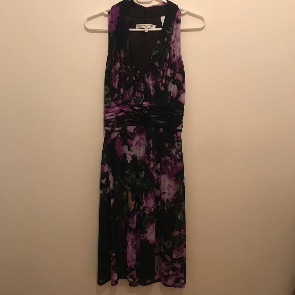 Flowered A-line midi dress, 6P